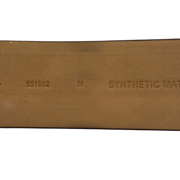 Michael Kors Logo-Print Belt With Gold-Tone Buckle & Chain Accent Size Medium - Picture 7 of 7